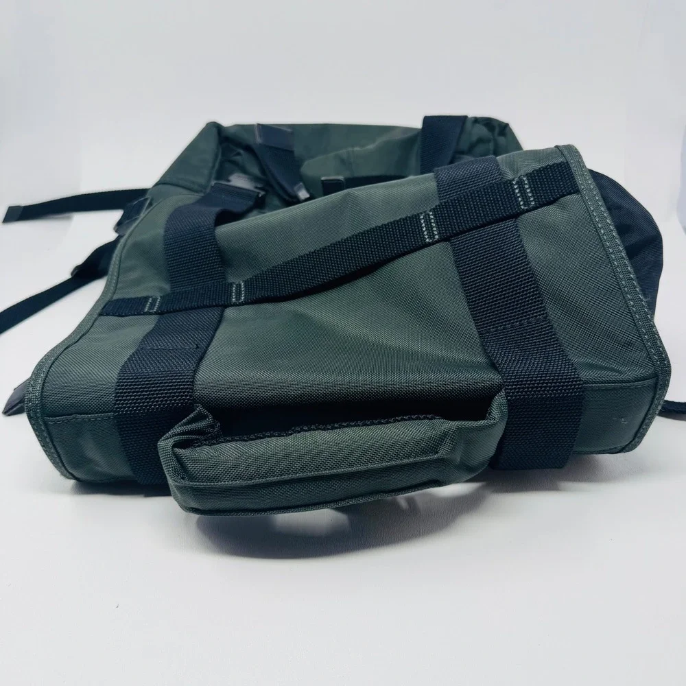 Kipling Hacker Green Nylon Flap Drawstring‎ Backpack Bag